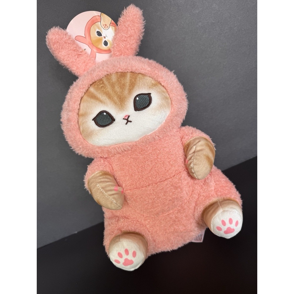 Mofusand Plush Toy Pink Rabbit Cat Pajama Nyan Stuffed Animal  11.8in NEW